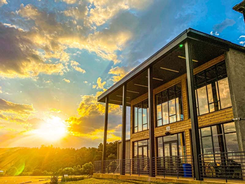 Sunset over the Fiddlehead property